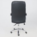 Кресло поворотное KING A, натуральная кожа, черный